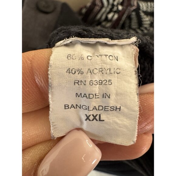 Retrofit Y2K Fair Isle Grandpa Cardigan XXL Button Down Sweater Dark Academia - Picture 6 of 10